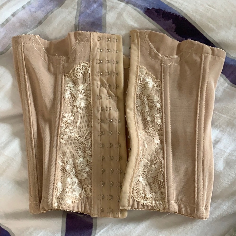 Beige Nude Lace Corset